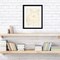 Gold Gardenia Line Drawing by Moira Hershey Wood Framed Wall Art Print